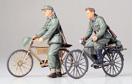 Tamiya, figurki Niemieccy żołnierze na rowerach Tamiya