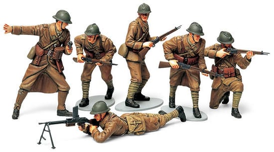 Tamiya, Zestaw figurek kolekcjonerskich, WWII French Infantry Set Tamiya