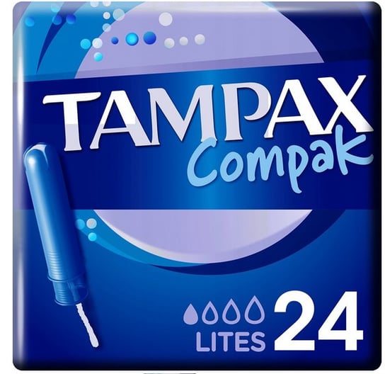 Tampax, Tampony z aplikatorem, Compak Lites, 24 szt. Tampax