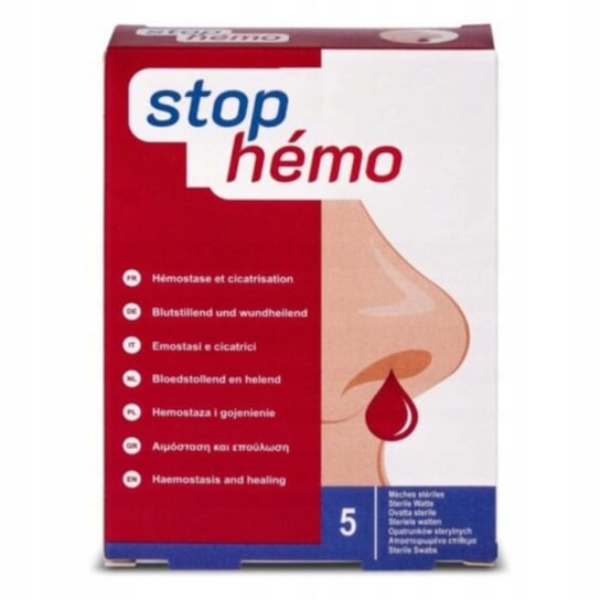 Tampony Do Nosa Opatrunek Stop Hemo, 5 Szt. Neilmed Pharmaceuticals