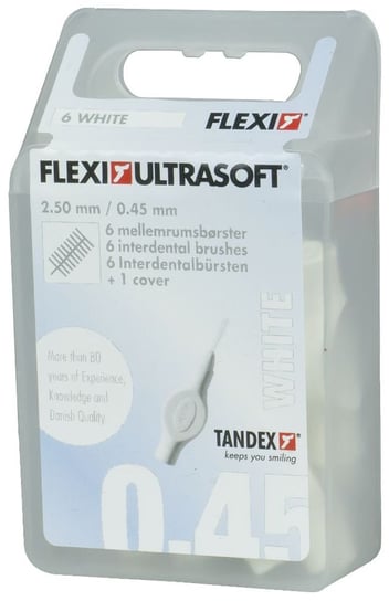 Tandex, Flexi, czyściki międzyzębowe 0,40 x 2,50 mm Ultrafine White, 6 szt. Tandex