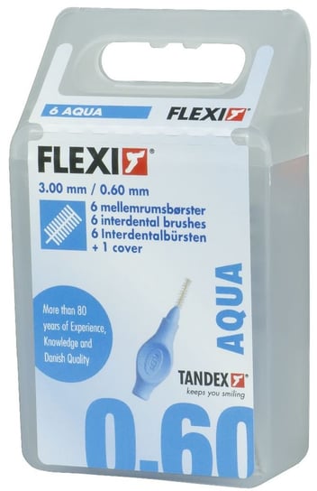Tandex, Flexi, czyściki międzyzębowe 0,60 x 3,00 mm Extra Fine Aqua, 6 szt. Tandex