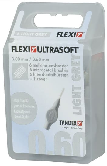 Tandex, Flexi, czyściki międzyzębowe 0,60 x 3,00 mm Extra Fine Light Gray, 6 szt. Tandex