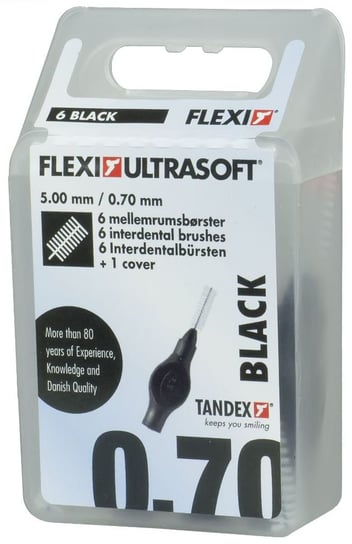 Tandex, Flexi, czyściki międzyzębowe 0,70 x 5,00 mm Medium Black, 6 szt. Tandex