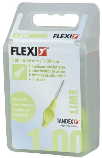 Tandex, Flexi, czyściki międzyzębowe 1,00 x 3,00-6,00 mm Trapered Lime, 6 szt. Tandex
