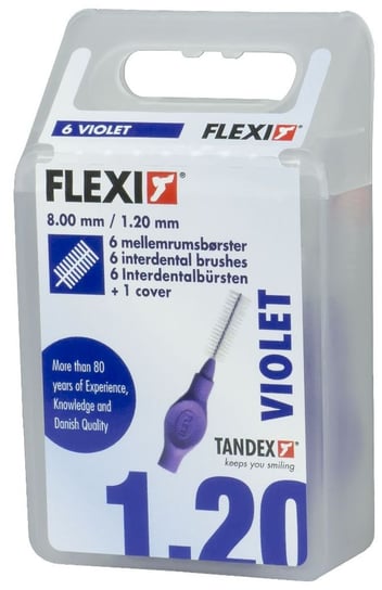 Tandex, Flexi, czyściki międzyzębowe 1,20 x 8,00 mm Medium Violet, 6 szt. Tandex