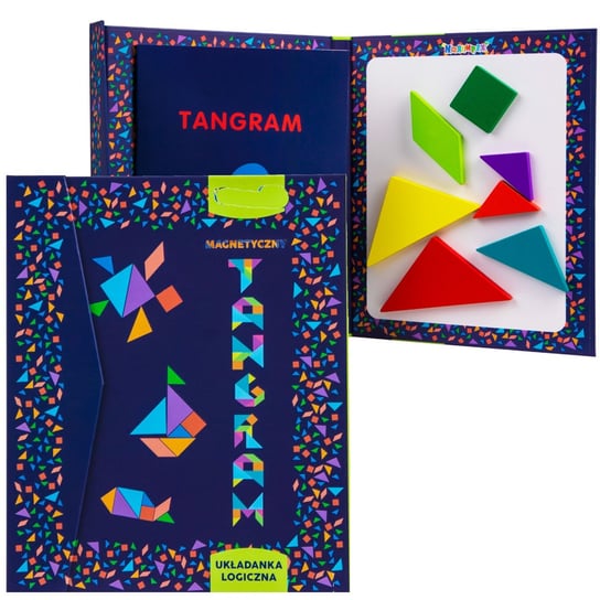Tangram Układanka Drewniana Klocki Magnetyczne gra logiczna Sferazabawek Sferazabawek