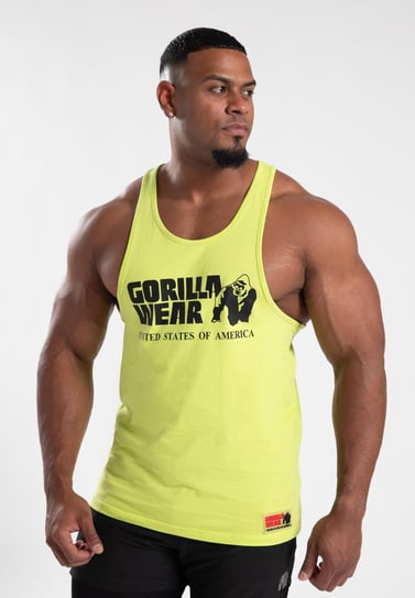 Tank top treningowy limonkowy Classic Gorilla Wear