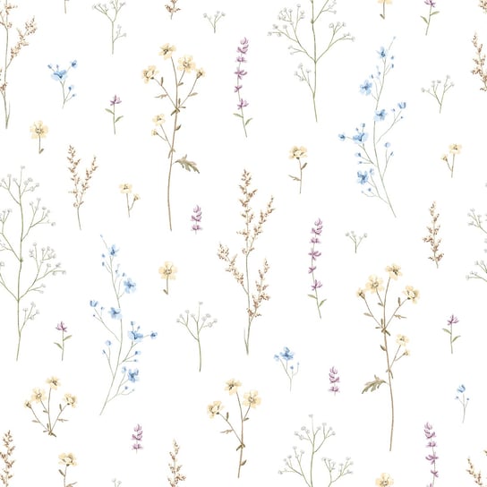 Tapeta Delikatne kwiaty polne - bryt (100x200)cm BlueBird Design