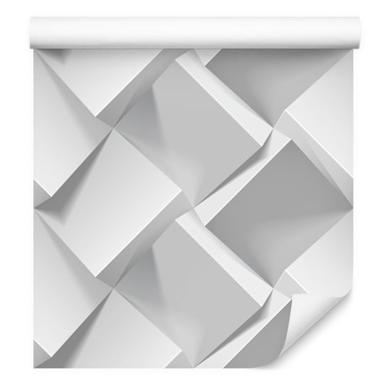 Tapeta do Salonu Geometryczne SZEŚCIANY Efekt 3D 0,53m x 10m Muralo