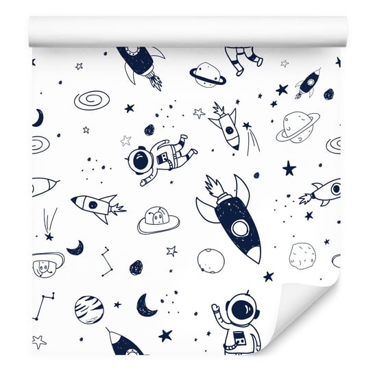 Tapeta Dziecięca Kosmos Astronauta Gwiazdy Rakiety 0,53m x 10m Muralo