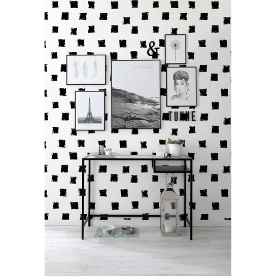 Tapeta flizelinowa Czarno-białe kwadraty 152x104cm Coloray