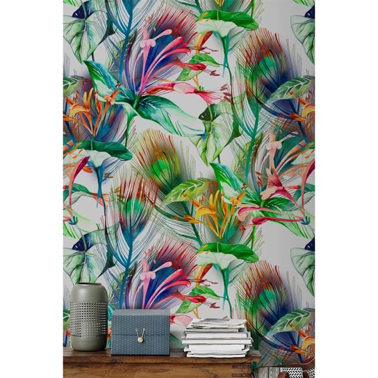 Tapeta flizelinowa Kolorowe kwiaty 104x70 + klej Coloray