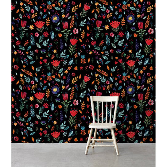 Tapeta flizelinowa Kolorowe kwiaty 208x146 + klej Coloray