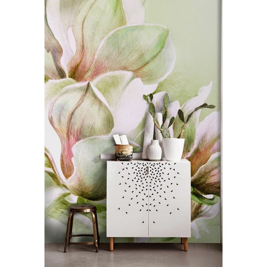 Tapeta flizelinowa Rysowane kwiaty 416x254 + klej, Coloray Coloray