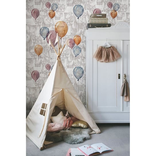 Tapeta flizelinowa Słodkie balony i domy 416x254cm, Coloray Coloray