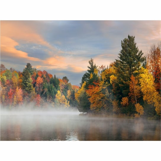 Tapeta jesienny las nad jeziorem 50x280 cm fototapeta Inna marka