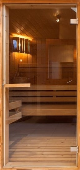 Tapeta na drzwi: Brązowa sauna, 90x210 cm zakup.se