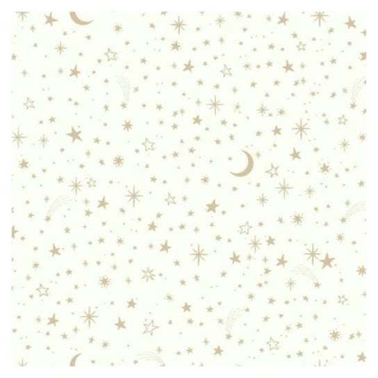 tapeta samoprzylepna Twinkle stars 52 x 500 cm white/gold TWM