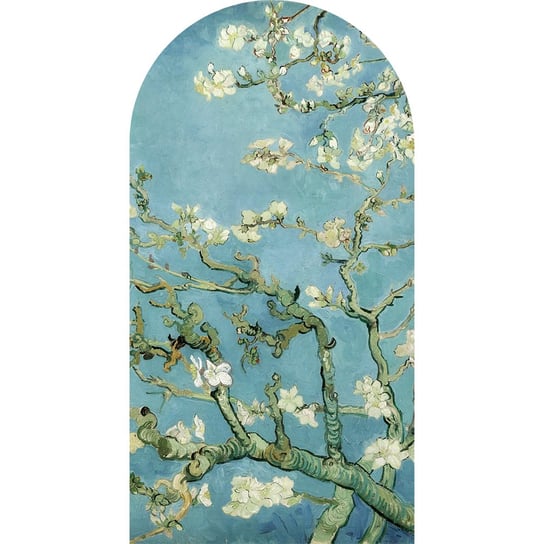 Tapeta samoprzylepna w kwiaty z obrazem Vincenta van Gogha "Kwitnący migdałowiec" - portal Artemania
