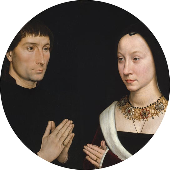 Tapeta samoprzylepna z renesansowym obrazem "Portret pary" - koło 130 cm Artemania