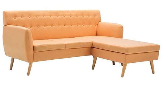 Tapicerowana pikowana sofa ELIOR Larisa 2P, pomarańczowa, 81,5x138x171,5 cm Elior