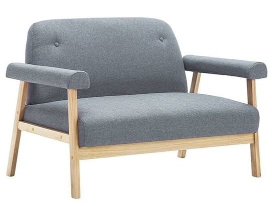 Tapicerowana sofa 2-osobowa ELIOR Eureka 2G, jasnoszary, 69x75x152 cm Elior