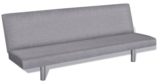 Tapicerowana sofa rozkładana ELIOR Melwin 3X, jasnoszara, 66x76x168 cm Elior