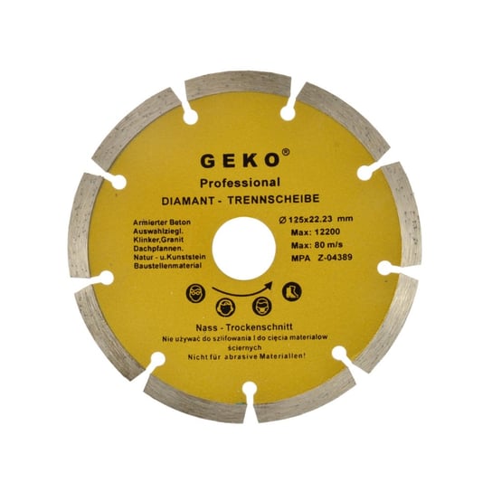 Tarcza diamentowa 125x22,2mm nasyp segment 8mm profi Geko G00251 Geko