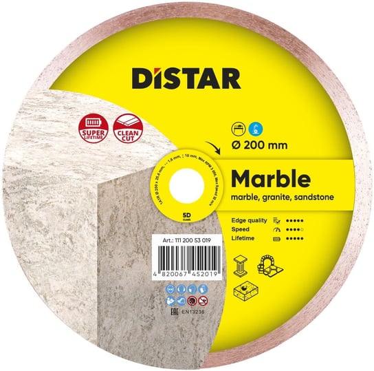 Tarcza diamentowa 200mm Distar Marble Marmur trawertyn dolomit Aristar