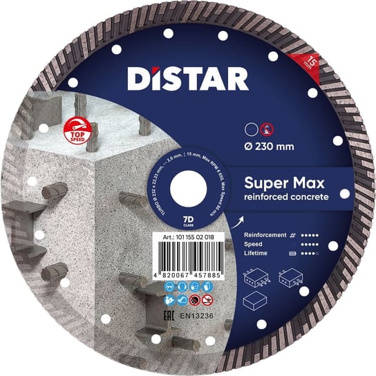 Tarcza diamentowa 230 mm Distar Turbo Super Max Aristar