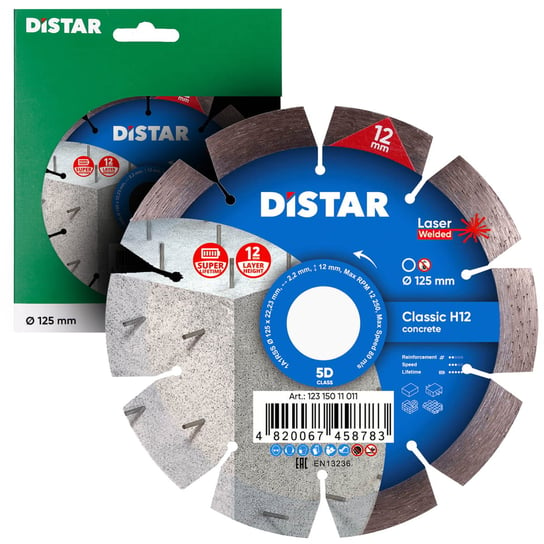 Tarcza diamentowa Distar 1A1RSS/C3-W 125 Classic H12 do betonu Aristar