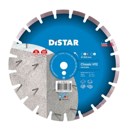 Tarcza diamentowa Distar 1A1RSS/C3-W Classic H12 300x25.4x3.2mm Aristar
