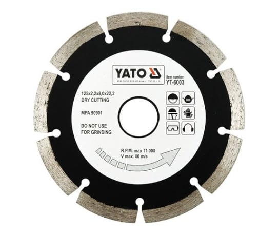 Tarcza diamentowa segmentowa YATO 6003, 125x22,2 mm YT-6003 Yato