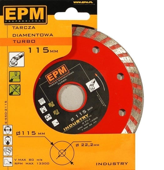 TARCZA DIAMENTOWA TURBO 115MM EPM