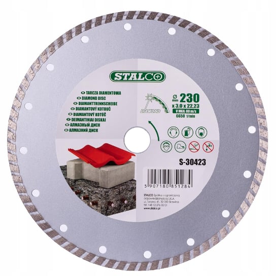 TARCZA DIAMENTOWA TURBO DO CIĘCIA GRESU 125MM STALCO Stalco