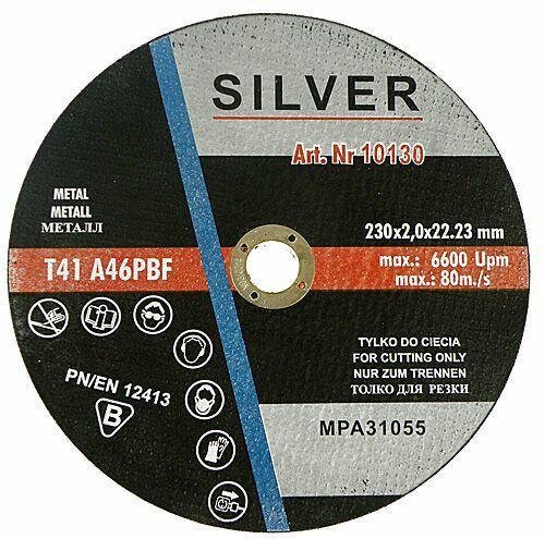 tarcza do cięcia metalu 230 x 1,9 x 22,2mm SILVER