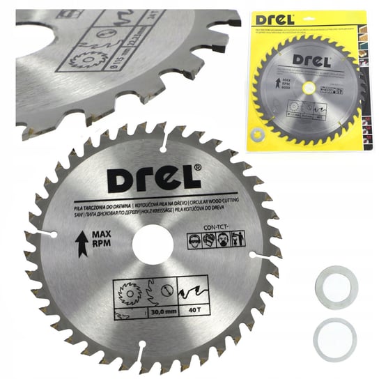 TARCZA DO DREWNA PIŁA WIDIOWA 200 X 30 mm 40T DREL