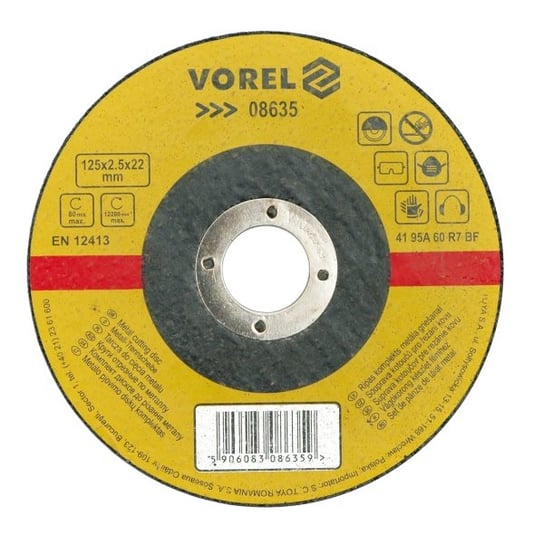 Tarcza do metalu VOREL, 125 x 1,0 x 22,2 mm 08631 VOREL