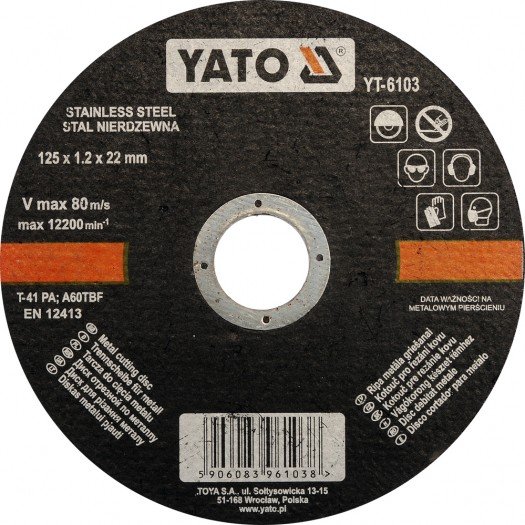 Tarcza do metalu YATO inox, 125 mm YT-6103 Yato