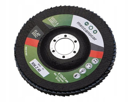 TARCZA LISTKOWA SZLIFOWANIA DO INOX NIERDZEWKI 125 P40 - MECCANOCAR Meccanocar