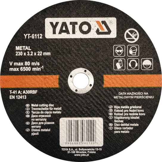 Tarcza YATO do metaluYT-6112 Yato