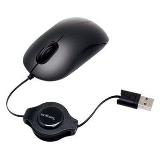 Targus mysz optyczna USB  ze zwijanym przewodem Targus