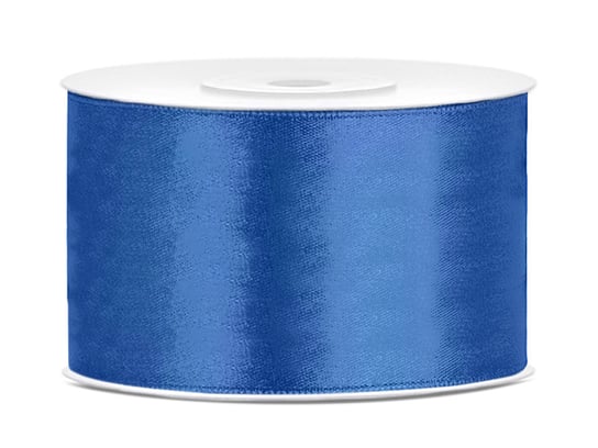 Tasiemka satynowa, niebieski, 38 mm, 25 m PartyDeco