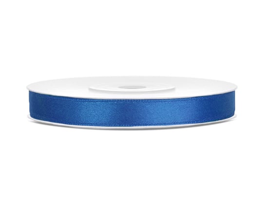 Tasiemka satynowa, niebieski, 6 mm, 25 m PartyDeco
