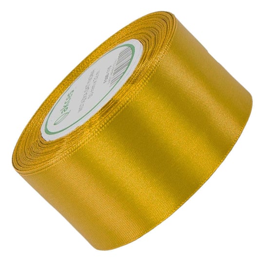 TASIEMKA wstążka SATYNOWA złota 50mm - 32mb AKCES