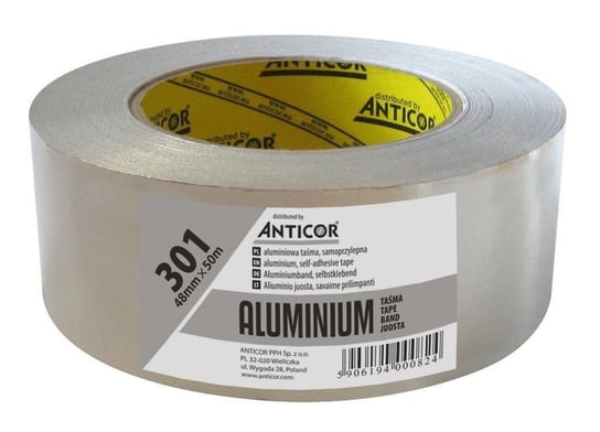 Taśma aluminiowa Aluminio 301, 48 mm x 50 Anticor