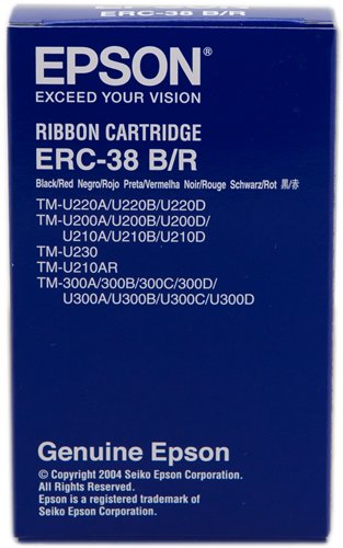 Taśma barwiąca EPSON C43S015376 (ERC38BR), czarny/czerwony Epson