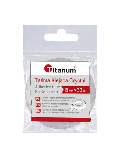 Taśma biurowa Crystal 15mm 33m Titanum Titanum