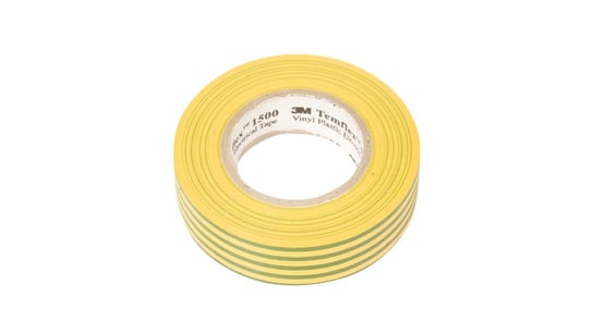 Taśma izolacyjna 19mm x 20m PVC Temflex 1500 zielono-żółta XE003411875/7000106690 3M